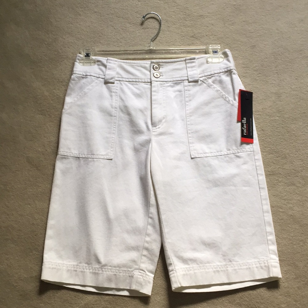 Rafaella white cotton walking shorts